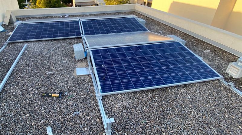 product-800-445 Ballasted Flat Roof Solar Mounting Brackets Detailed Discription