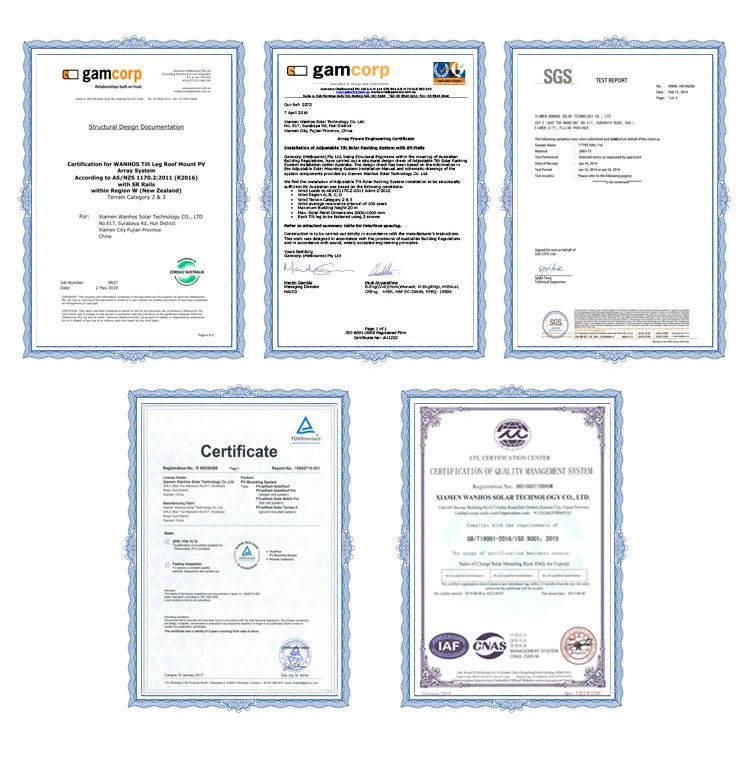 Pipe Clamp For Solar Mount Bracket's Certificate