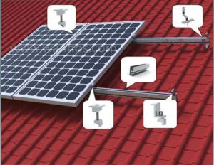 SUS304 Hnub ci vaj huam sib luag Mounting Rooftop Hook Metal Cov Khoom Siv