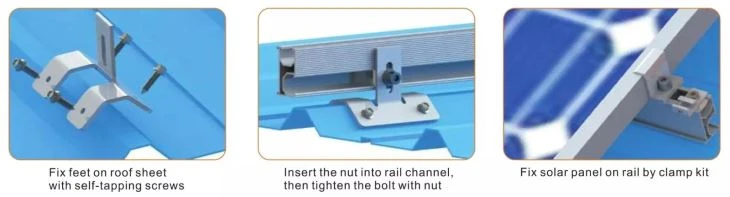 Standing Seam Roof Hook Home Solar Panel Kit For Solar Energy Systems Roof Mount Solar Panel